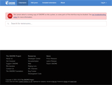 Tablet Screenshot of extensions.gnome.org